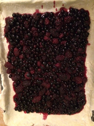 A starter pie in process